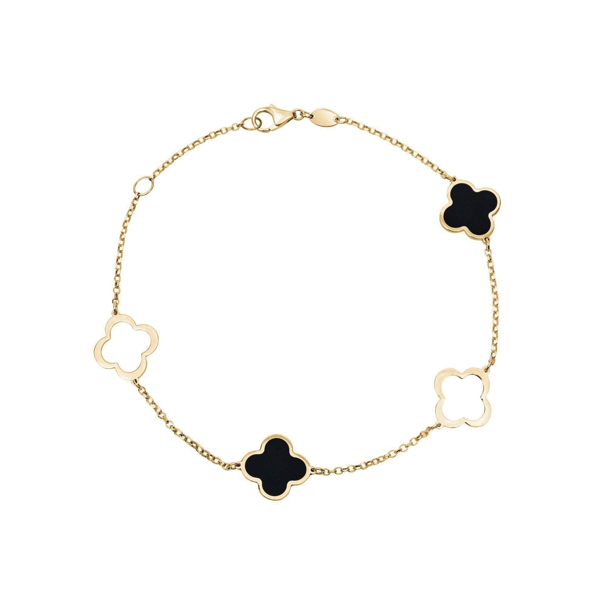 10KT Gold Clover Bracelet 054 – Bijoux Luxo