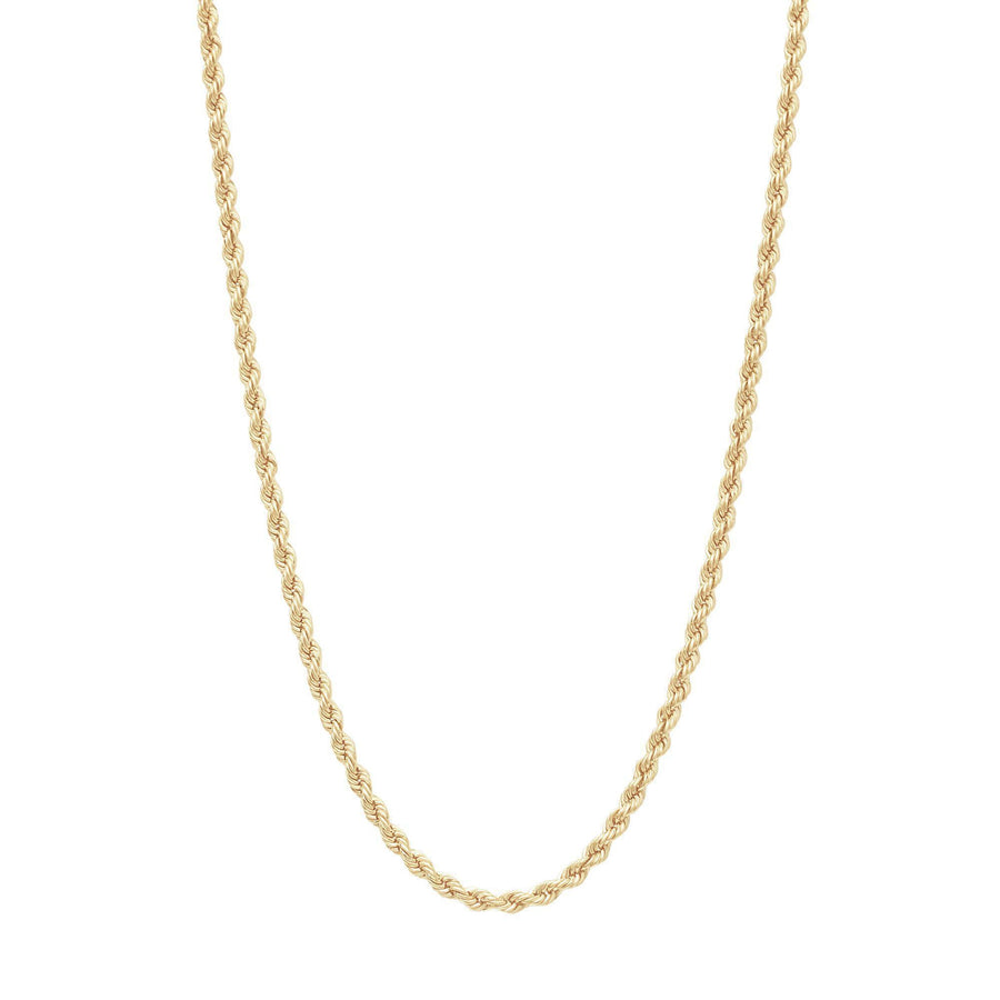 10KT Gold Rope Chain 002 Bijoux Signé Luxo 2.2 mm 18" 