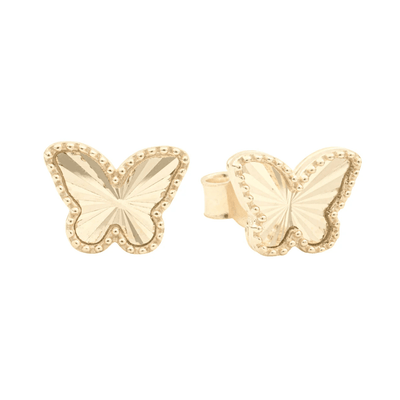 10KT Gold Butterfly Studs