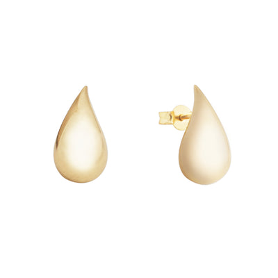 10KT Gold Chunky Tear drop  Studs