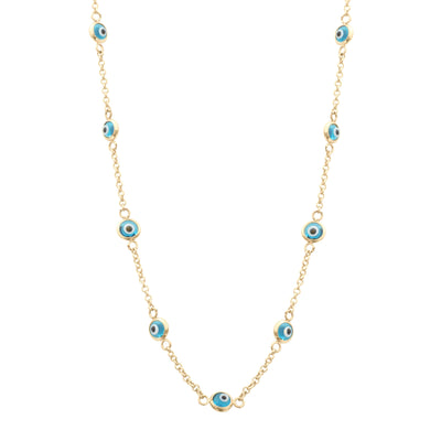 10KT Gold Evil Eye Necklace