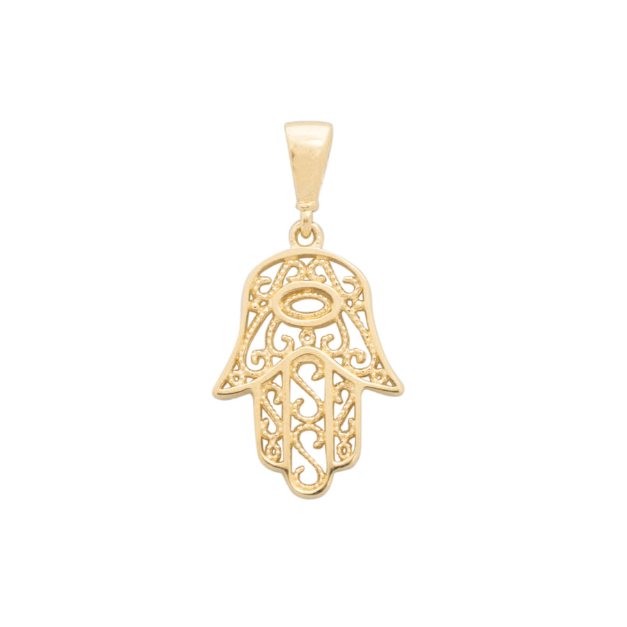 10KT Gold Hamsa Pendant 082 Pendant Bijoux Signé Luxo 