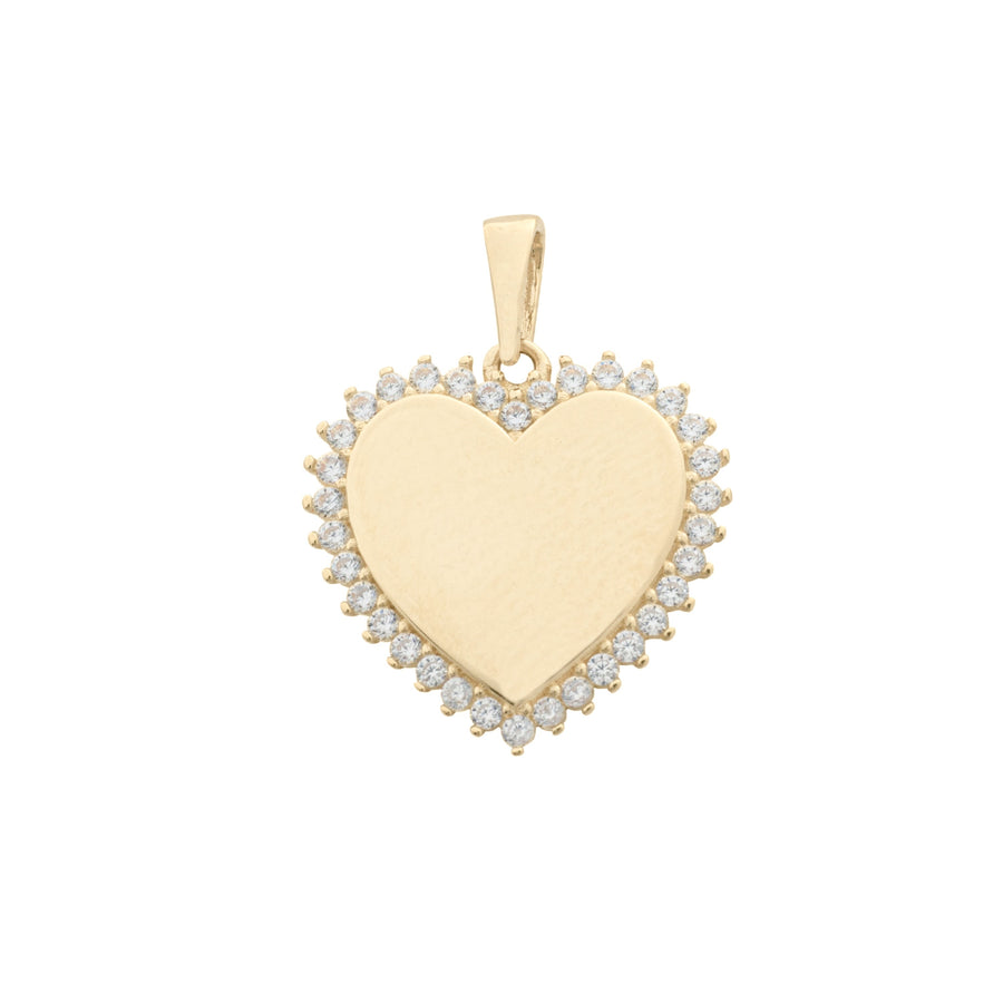 10KT Gold Heart Pendant 079 Pendant Bijoux Signé Luxo 
