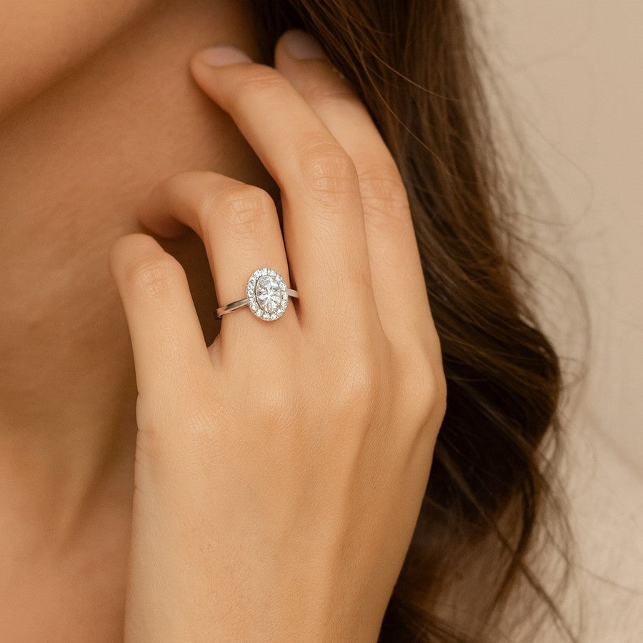 10KT Gold Luxury Oval Ring Ring Bijoux Signé Luxo 