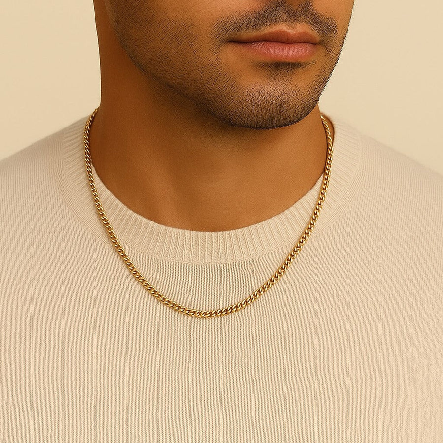 10KT Gold Miami Cuban Chain Bijoux Signé Luxo 