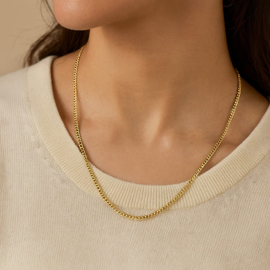 10KT Gold Miami Cuban Chain Bijoux Signé Luxo 2.8 mm 16" 