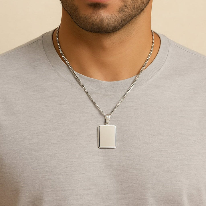 10KT Gold Military Army Tag Pendant Pendant Bijoux Signé Luxo 