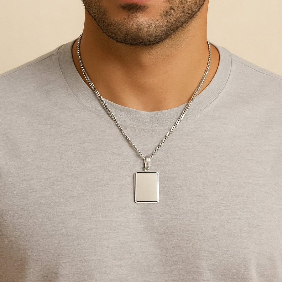 10KT Gold Military Army Tag Pendant Pendant Bijoux Signé Luxo 