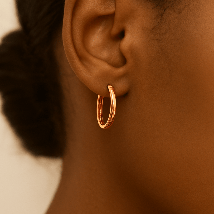 10KT Gold Prestige Huggies Earrings Bijoux Signé Luxo 