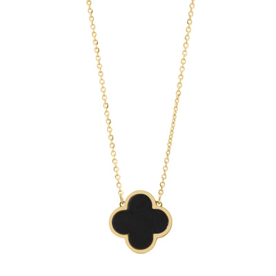 10KT Gold Single Vintage Clover Necklace