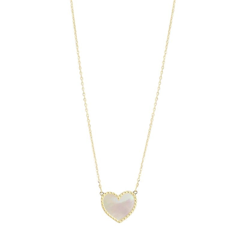 10KT Gold Vintage Heart Necklace 062 Necklace Bijoux Signé Luxo 