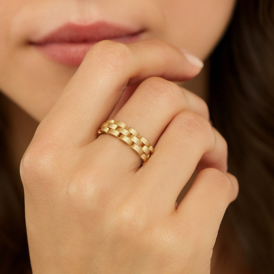 10KT Yellow Gold Jubilee Ring Ring Bijoux Signé Luxo 5 