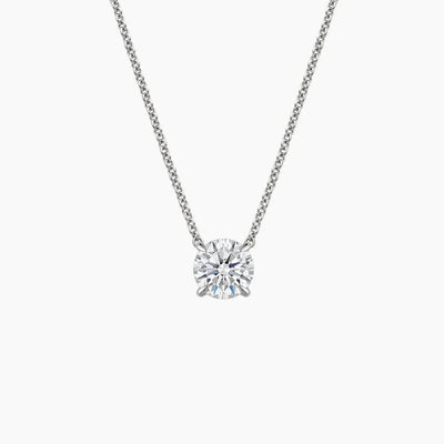 14KT Lab Diamond Solitaire Pendant