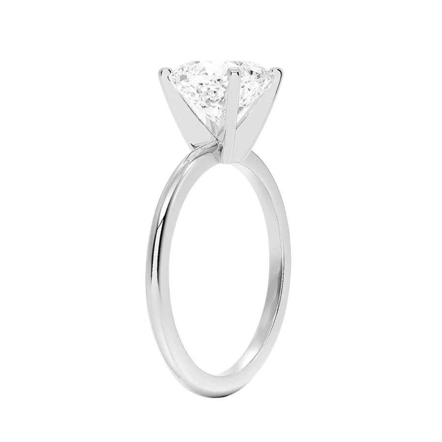 Classic Four Prong Cushion Solitaire Lab Diamond Engagement Ring Bijoux Luxo 