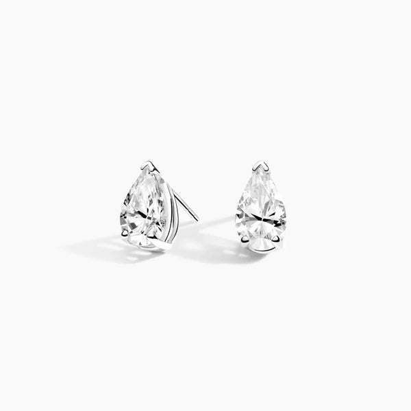 Lab Grown Pear Diamond Stud Earrings Earrings Bijoux Luxo 