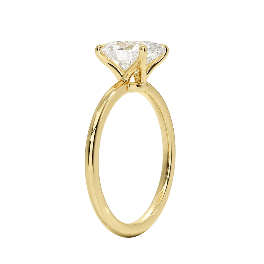 Oval Lab Diamond Engagement Ring Bijoux Luxo 