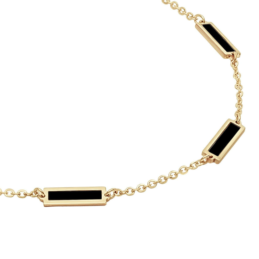 10KT Gold Bars By The Yard Bracelet 071 Bracelet Bijoux Signé Luxo 