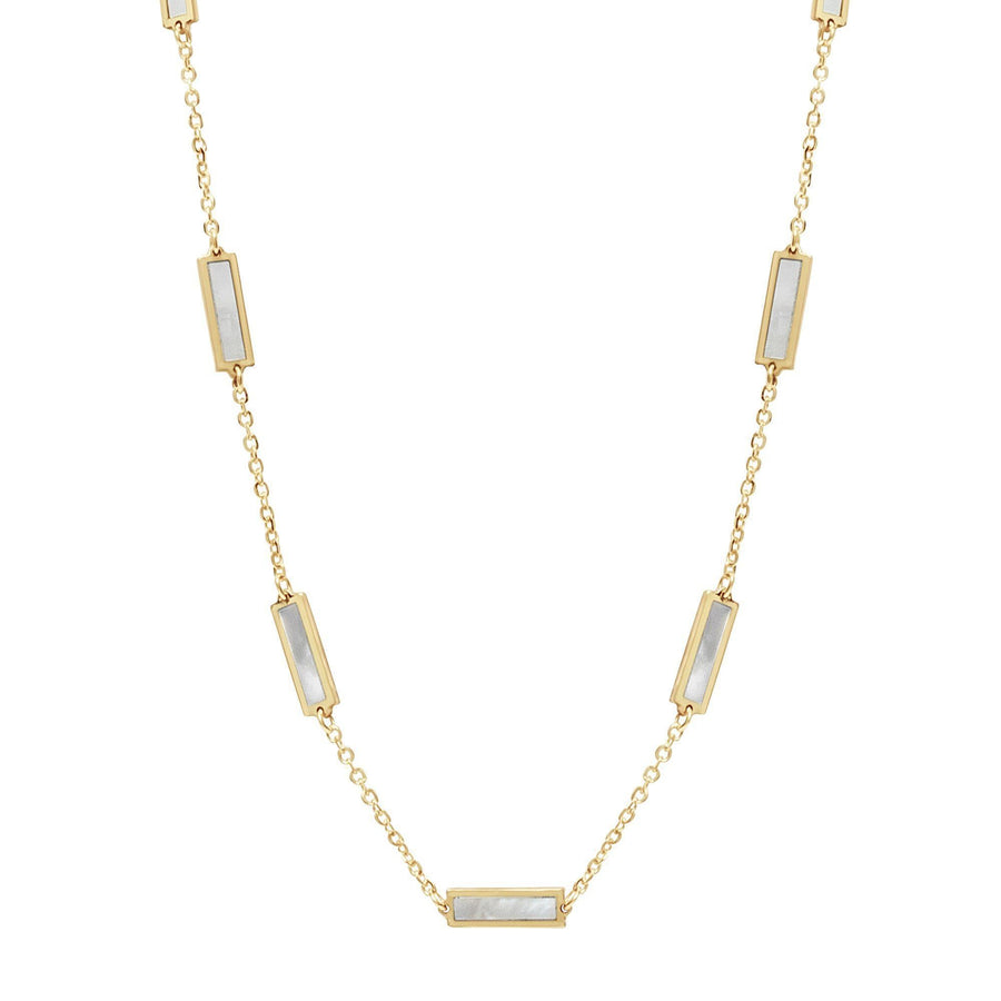 10KT Gold Bars By The Yard Necklace 035 Necklace Bijoux Signé Luxo 