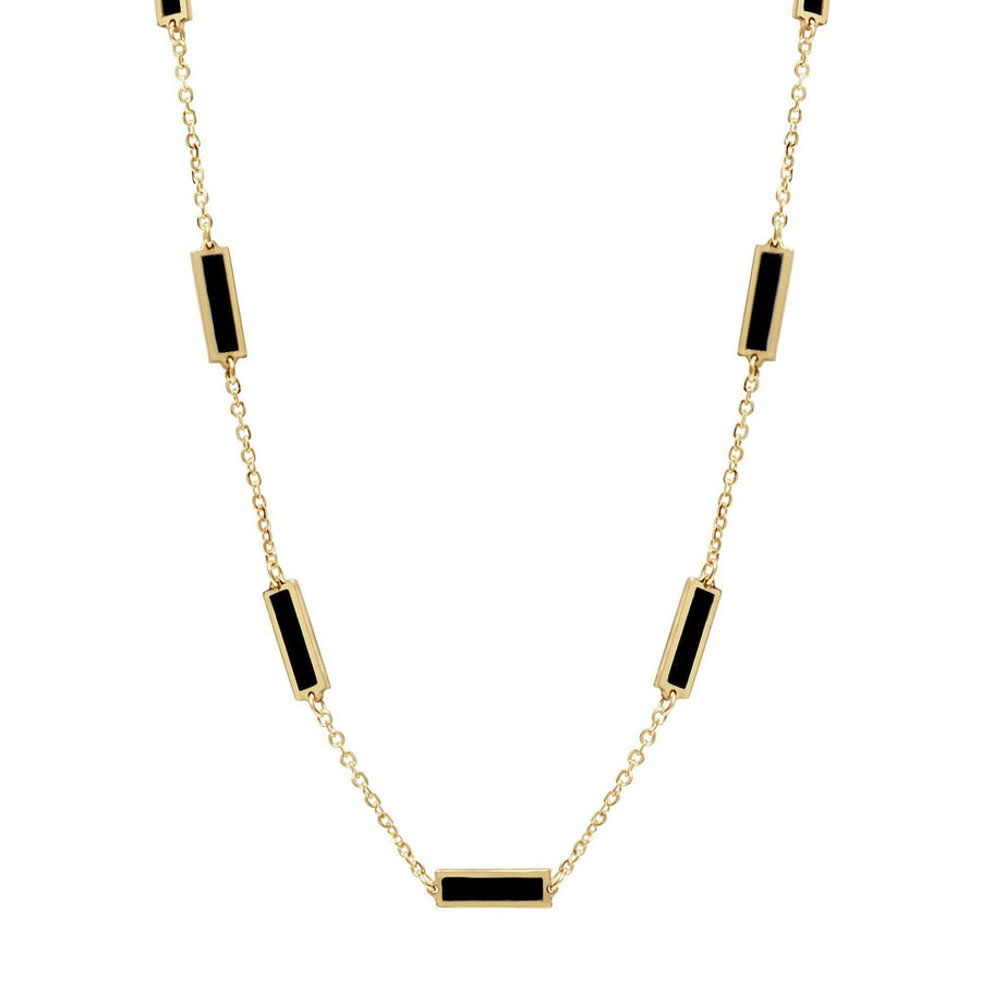 10KT Gold Bars By The Yard Necklace 035 Necklace Bijoux Signé Luxo 