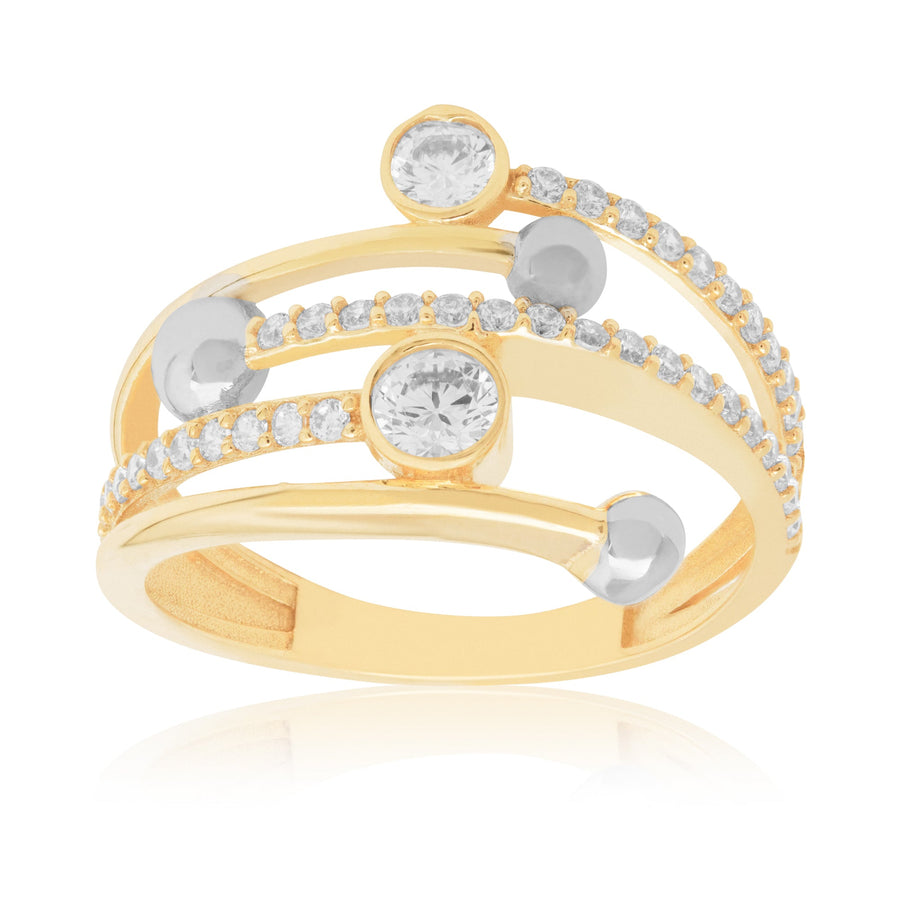10KT Gold Bezel Ring 107 Ring Bijoux Signé Luxo 