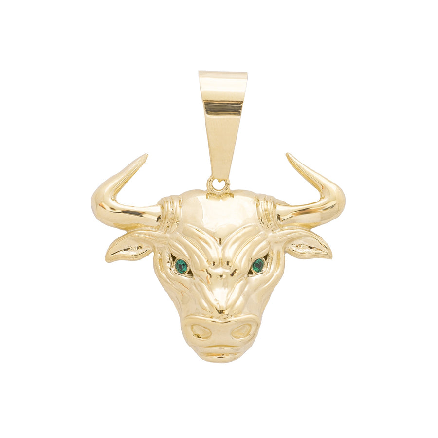 10KT Gold Bull Pendant 030 Pendant Bijoux Signé Luxo 