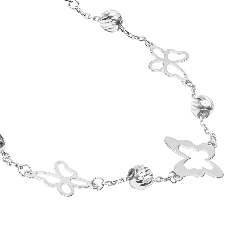 10KT Gold Butterfly By The Yard Anklet 003 Anklet Bijoux Signé Luxo 