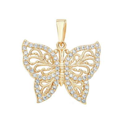 10KT Gold Butterfly Pendant