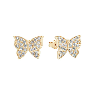 10KT Gold Butterfly Studs