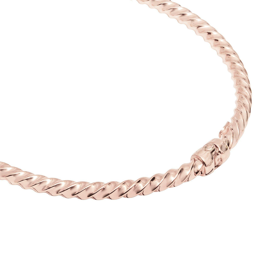 10KT Gold Classic Cable Bangle 068 Bracelet Bijoux Signé Luxo Rose Gold 