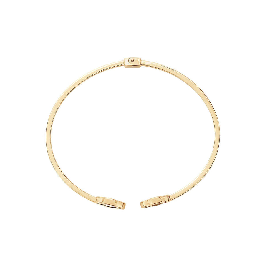10KT Gold Clover Bangle 063 Bracelet Bijoux Signé Luxo 
