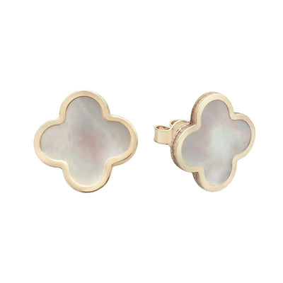10KT Gold Clover Studs