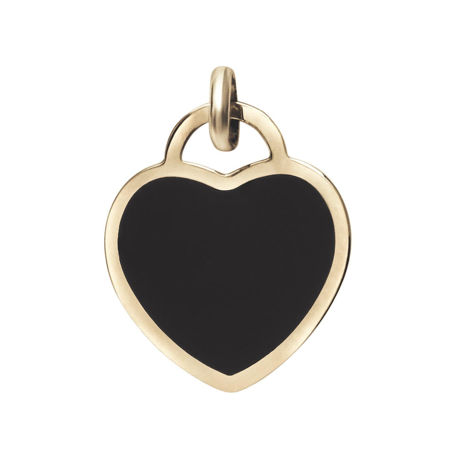 10KT Gold Coloured Heart Pendant 040 Pendant Bijoux Signé Luxo Black 
