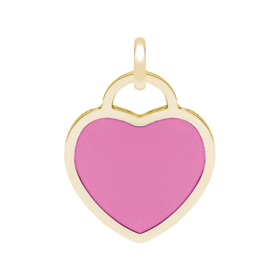 10KT Gold Coloured Heart Pendant 040 Pendant Bijoux Signé Luxo Hot Pink 