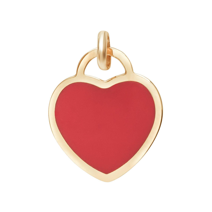 10KT Gold Coloured Heart Pendant 040 Pendant Bijoux Signé Luxo Red 