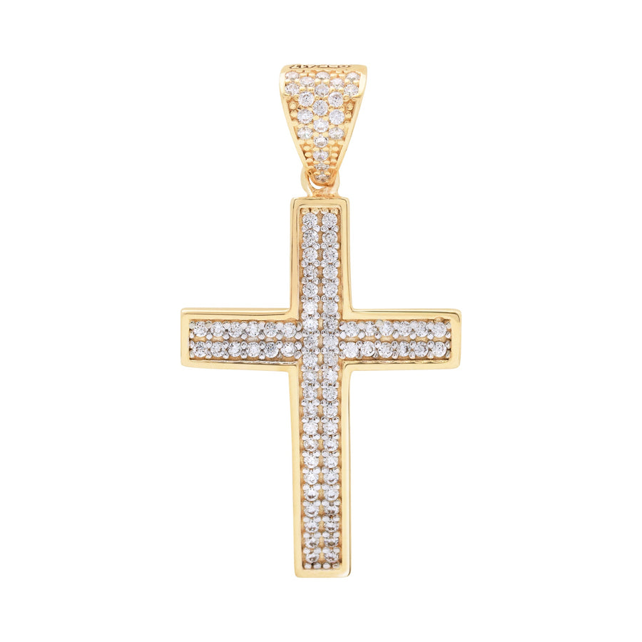 10KT Gold Cross Pendant 024 Pendant Bijoux Signé Luxo 