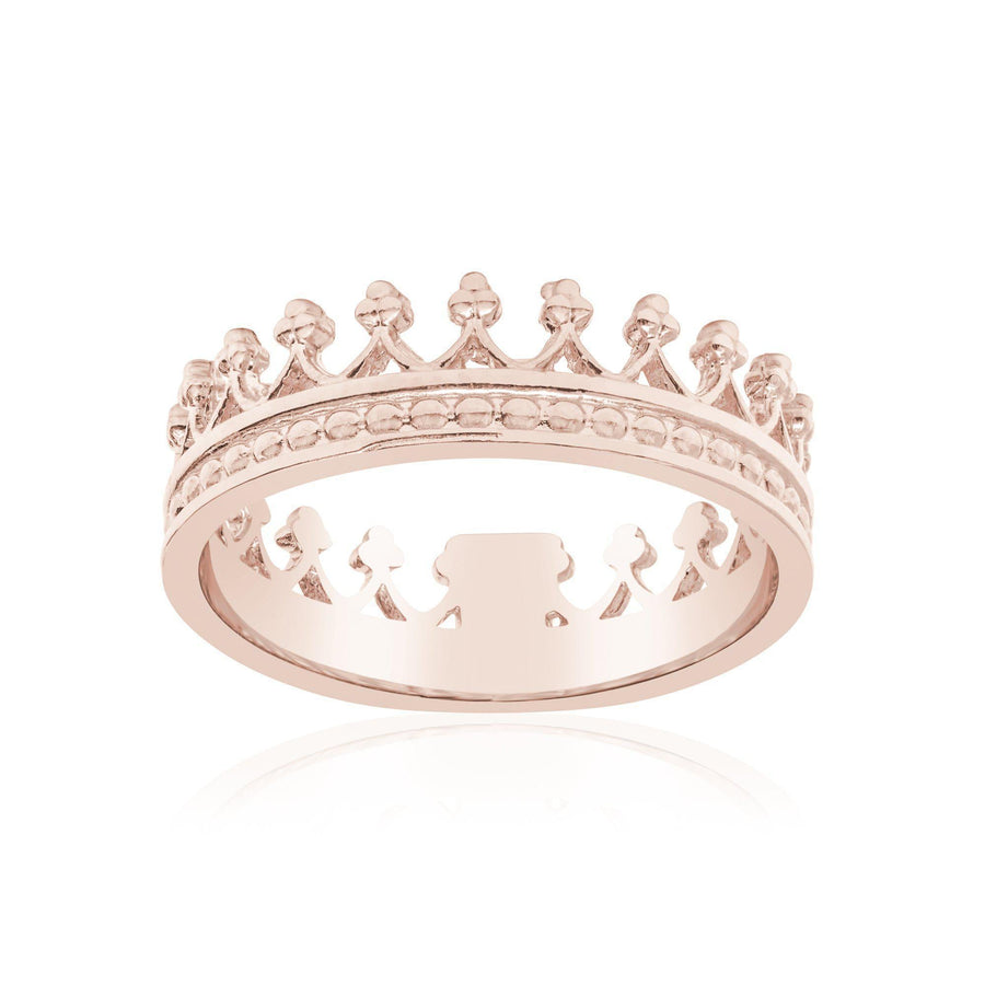 10KT Gold Crown Ring 018 Ring Bijoux Signé Luxo 5 ROSE GOLD 