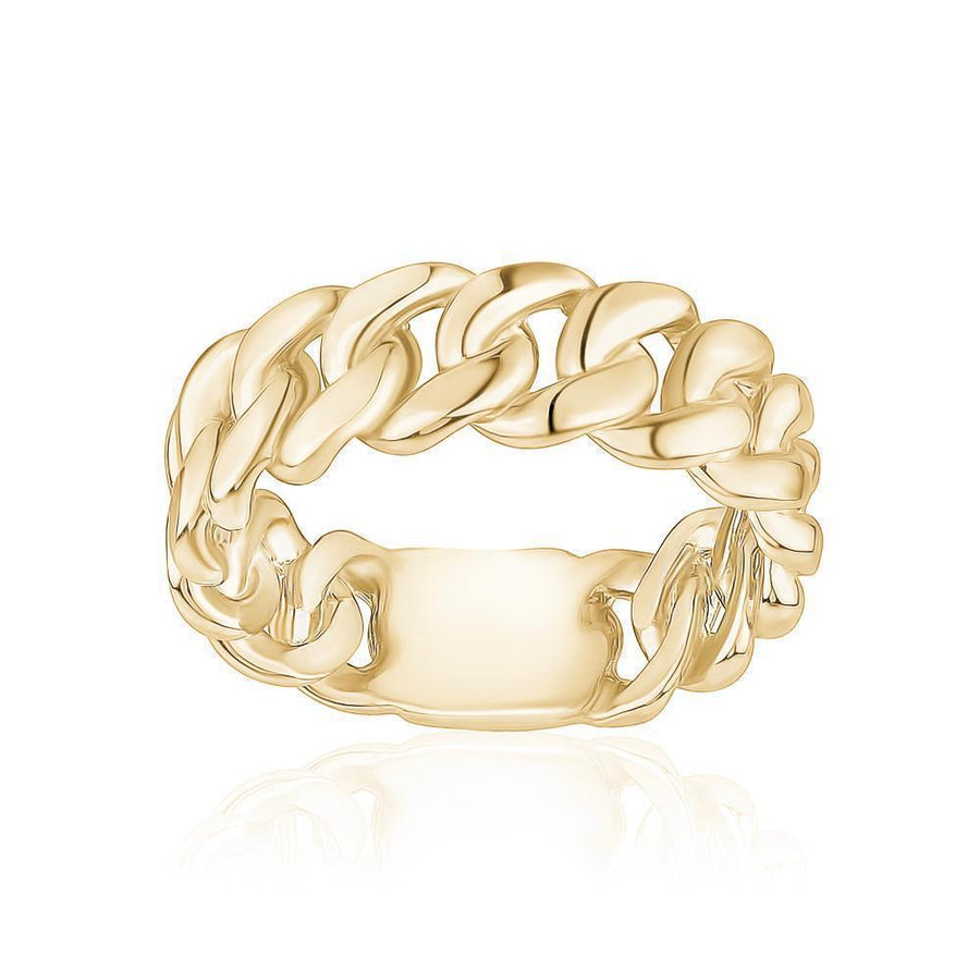 10KT Gold Cuban Link Ring 014 Ring Bijoux Signé Luxo 8 