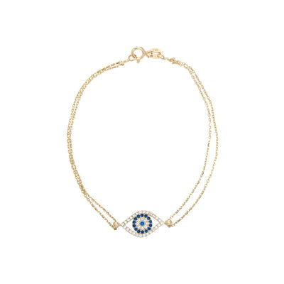 10KT Gold Evil Eye Bracelet