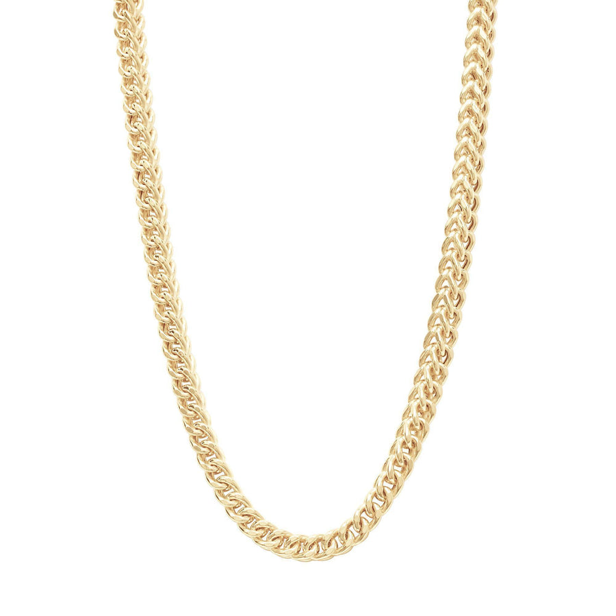 10KT Gold Franco Chain 003 Necklace Bijoux Signé Luxo 4.5 mm 16" 