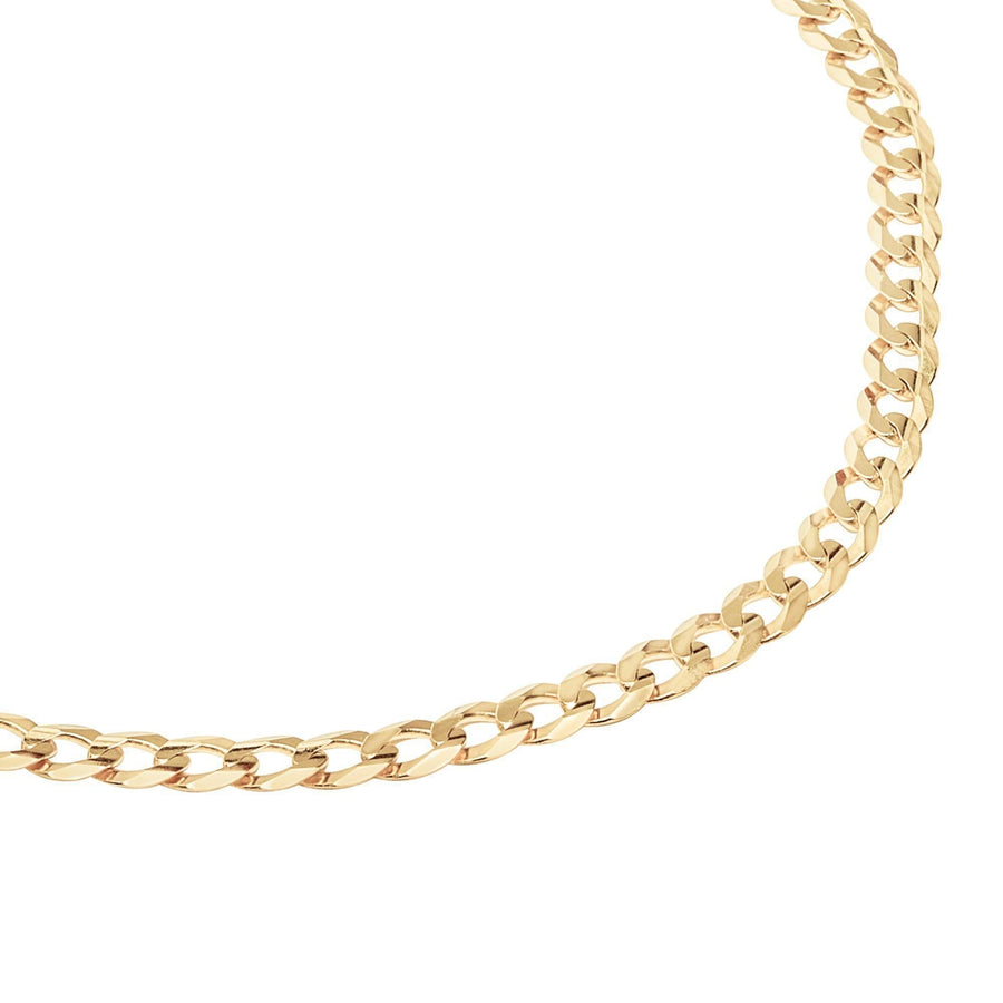 10KT Gold Gentle Curb Bracelet 004 Bracelet Bijoux Signé Luxo 3.0 mm Yellow 8.5"