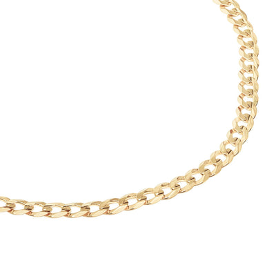 10KT Solid Gold Cuban Gentle Curb Bracelet