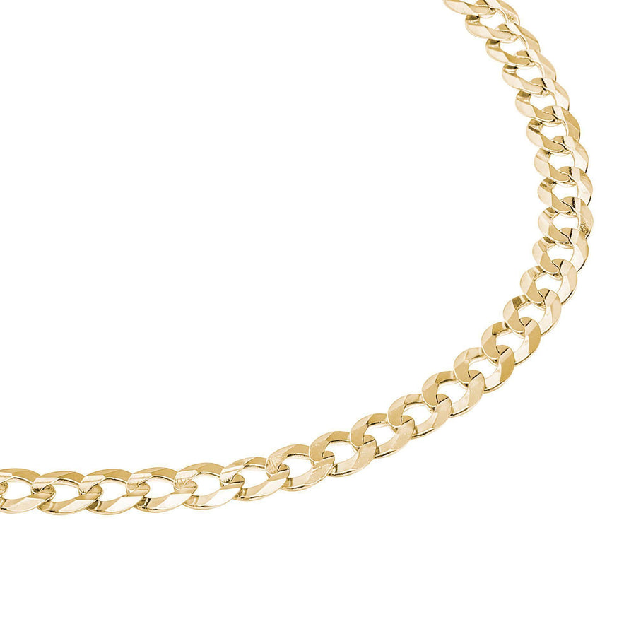 10KT Gold Gentle Curb Bracelet 004 Bracelet Bijoux Signé Luxo 3.6 mm Yellow 8.5"