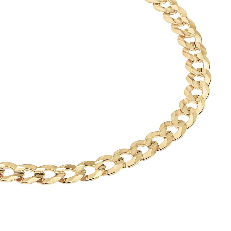 10KT Gold Gentle Curb Bracelet 004 Bracelet Bijoux Signé Luxo 4.5 mm Yellow 8.5"