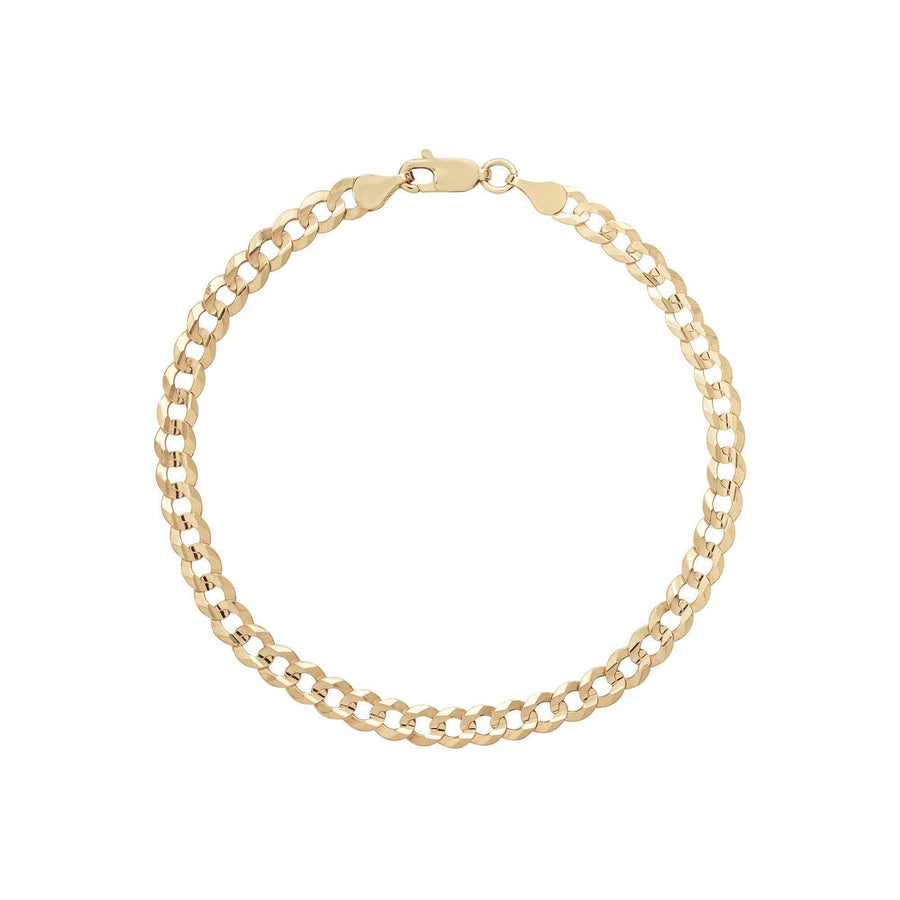 10KT Gold Gentle Curb Bracelet 004 Bracelet Bijoux Signé Luxo 
