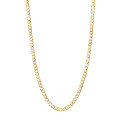 10KT Yellow Solid Gold Cuban Curb Chain