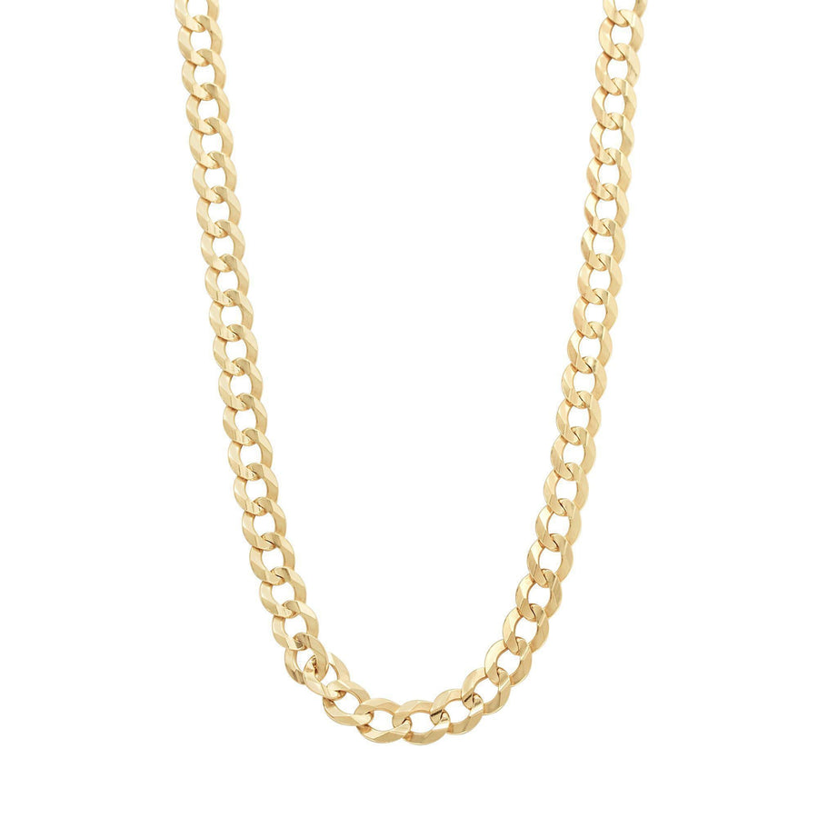 10KT Gold Gentle Curb Chain 006 Necklace Bijoux Signé Luxo 5.6 mm Yellow 18"