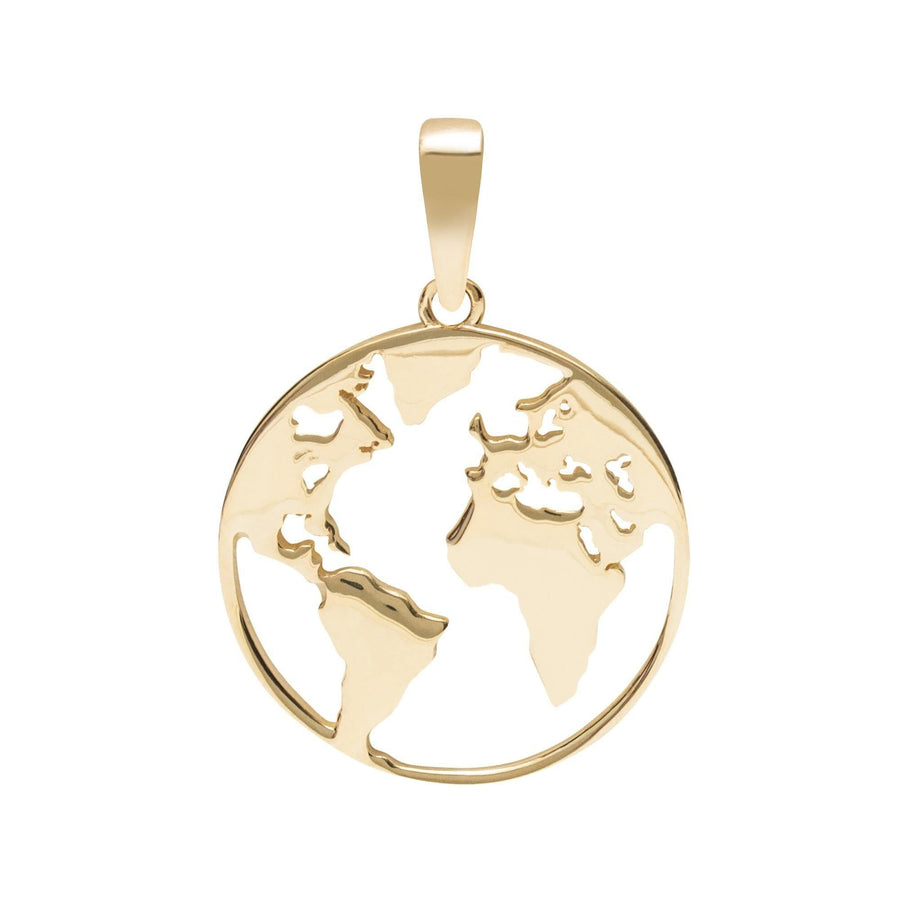 10KT Gold Globe Pendant 046 Pendant Bijoux Signé Luxo 