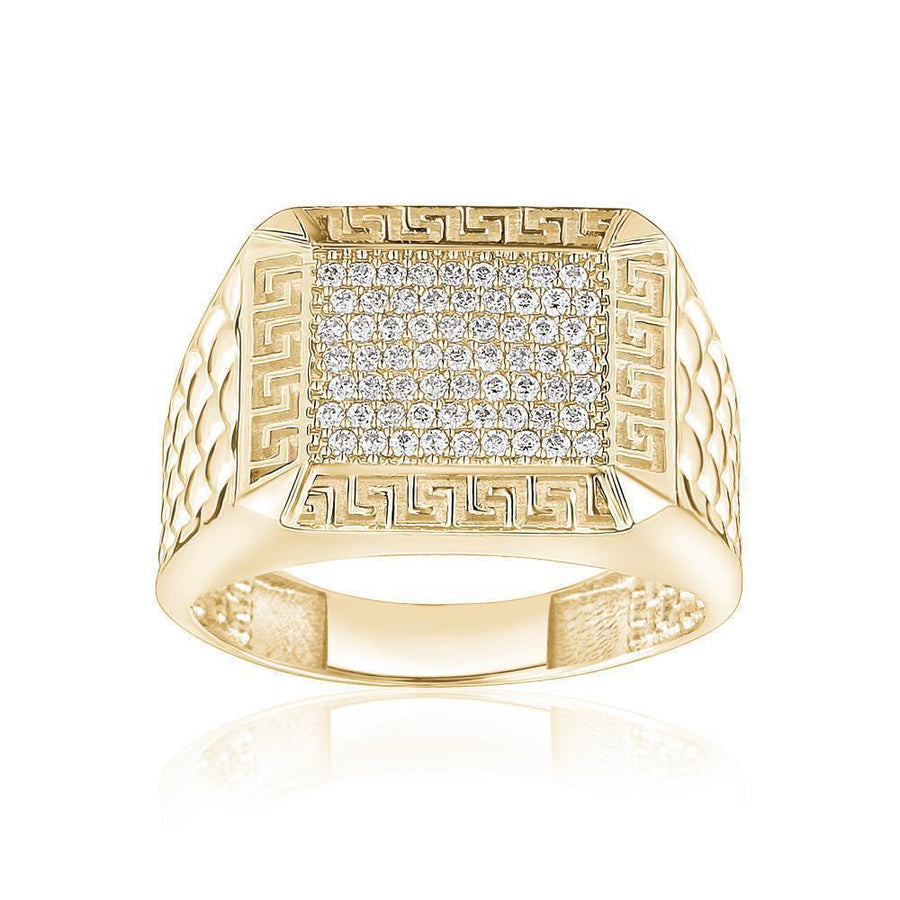 10KT Gold Greek Cubic Ring 006 Ring Bijoux Signé Luxo 8 