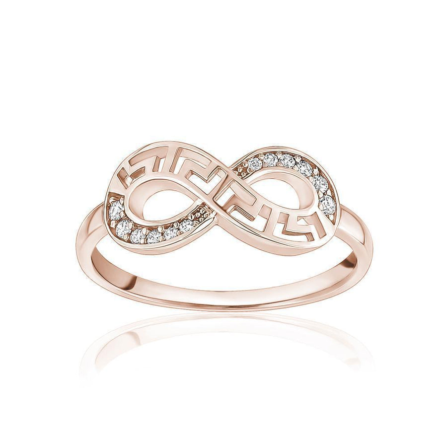 10KT Gold Greek Infinity Ring 003 Ring Bijoux Signé Luxo 5 ROSE GOLD 