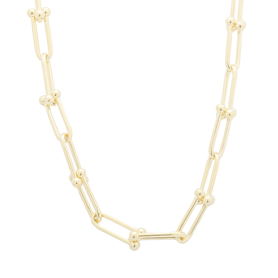 10KT Gold HardWear Link Necklace 055 Necklace Bijoux Signé Luxo 